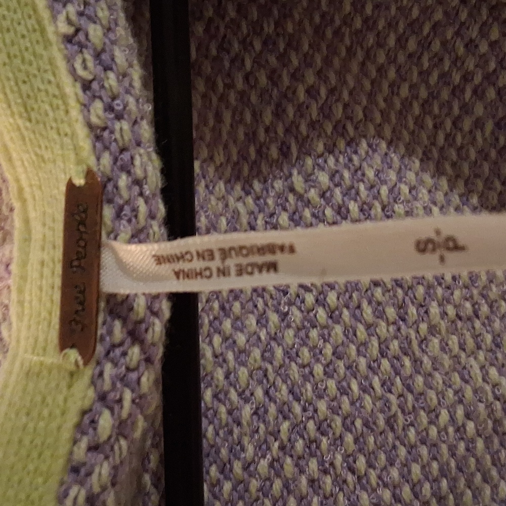 Free PeoplePurple Zip-Up Hoodie with Green Accents - Picture 4 of 6